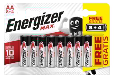 Energizer Max Aa Batteries 8+4 Energizer Max Aa Batteries 8+4