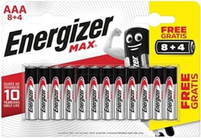 Energizer Max Aaa Batteries 8+4 Energizer Max Aaa Batteries 8+4