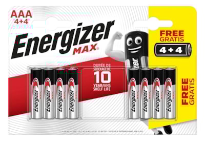 Energizer Max Aaa Batteries 4+4 Energizer Max Aaa Batteries 4+4