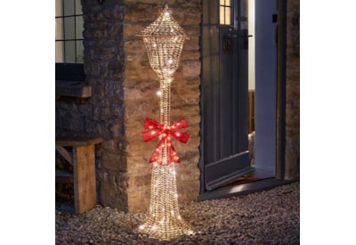 Three Kings Glitter Twist Lamp Post Gold 1.5m