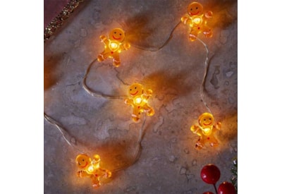Three Kings 20 Gingerbread String Lights Three Kings 20 Gingerbread String Lights