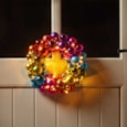 Three Kings Inlit Bauble Wreath Rainbow 36cm (2542040)