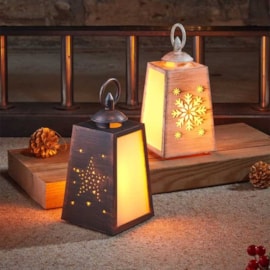 Three Kings Flickering Festive Lantern Asstd Three Kings Flickering Festive Lantern Asstd