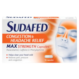 Sudafed Congestion & Headache Relief 16s (75496)