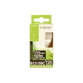 Ecolight 5w Led Golf Ball Warm White Led B15 Bulb Ecolight 5w Led Golf Ball Warm White Led B15 Bulb