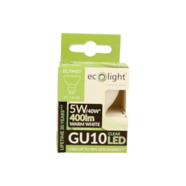 Ecolight 5w Led Gu10 Warm White Light Bulb (EC79437)