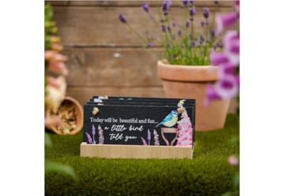 Bird Slate Plaque 4 asst Bird Slate Plaque 4 asst