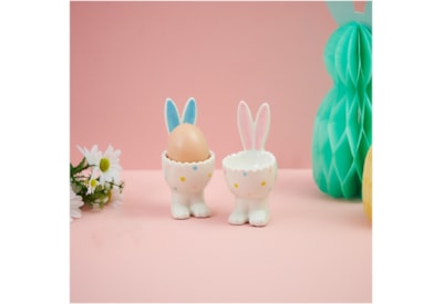 Bunny Ceramic Egg Cup 2 Asst (7BU165)