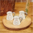 Family Mini Stoneware Jug W/wreath & Grey Handle 3 Asst Family Mini Stoneware Jug W/wreath & Grey Handle 3 Asst