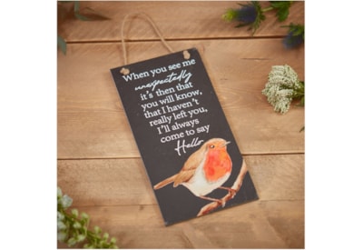 Slate Robin When You See Me Verse Plaque (7RF130)