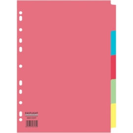 5 Part Card Subject Dividers A4 (80001EDENT)