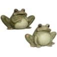 Glazed Magnesium Garden Frog 21cm (803601)