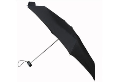 Totes Isotoner Totes Flat Plain Black Umbrella (7204BLK)