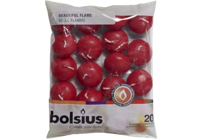 Bolsius Floating Candles Wine Red 20s (CN5207)
