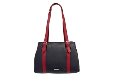Nova 3 Zip Top Shoulder Bag Navy/Claret Nova 3 Zip Top Shoulder Bag Navy/Claret