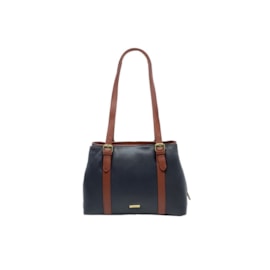 Nova Leather 3 Zip Top Shoulder Bag