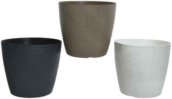Honeycomb Plastic Planter Asstd 22cm (850902)