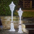 Three Kings Glitter Twist Lamp Post Silver 1.2m Three Kings Glitter Twist Lamp Post Silver 1.2m