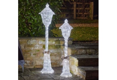 Three Kings Glitter Twist Lamp Post Silver 1.2m Three Kings Glitter Twist Lamp Post Silver 1.2m
