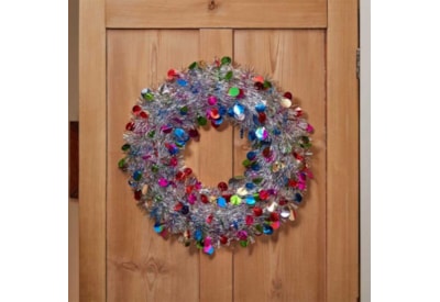 Three Kings X-bling Silver Bauble Wreath 45cm