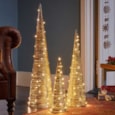 Three Kings Champagne Braid Treebelisks Set Of 3 Three Kings Champagne Braid Treebelisks Set Of 3
