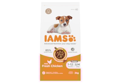 Iams Advanced Nutrition Small/Medium Breed Puppy Food With Fresh Chicken 2Kg Iams Advanced Nutrition Small/Medium Breed Puppy Food With Fresh Chicken 2Kg