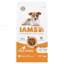 Iams Advanced Nutrition Small/Medium Breed Puppy Food With Fresh Chicken  2Kg