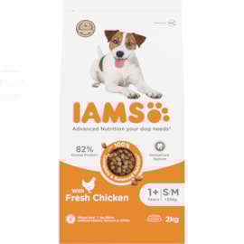 Iams Advanced Nutrition Small/Medium Breed Adult Dog Food With Fresh Chicken  2K