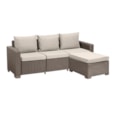 Keter California 3 Seater Chaise Longue Lounge Set - Cappuccino Keter California 3 Seater Chaise Longue Lounge Set - Cappuccino