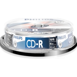 Philips 10 Disc Recordable Cd Cd-r80 Spindle (PHICDR8010CB)