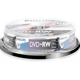 Philips 10 Disc Recordable Dvd Rw- Spindle (PHIDVD-RW10CB)