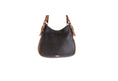 Nova Leather Slouch Bag Black /tan (875BLACK/TAN)