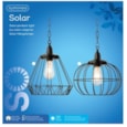 Solar Hanging Light Black Iron 28cm (895259)