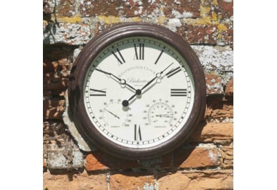 Smart Garden Bickerton Wall Clock & Thermometer 15" Smart Garden Bickerton Wall Clock & Thermometer 15"