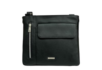 Nova Flap Pocket Cross Body Bag Black