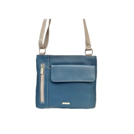 Nova Leather Flap Pocket X-body Blue/dove Grey Nova Leather Flap Pocket X-body Blue/dove Grey