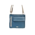 Nova Leather Flap Pocket X-body Blue/dove Grey