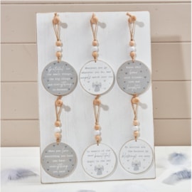 Blessing Round Wooden Hanger 6 Asst Blessing Round Wooden Hanger 6 Asst