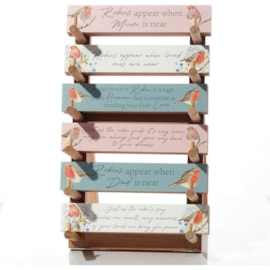 Robin Mixed Sayings Tabletop Wooden Block 6 Asst Robin Mixed Sayings Tabletop Wooden Block 6 Asst