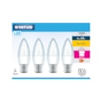 Status 8w Led B22 Candle Warm White Bulb 4pk