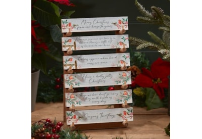 Christmas Robin Tabletop Block Asstd Christmas Robin Tabletop Block Asstd