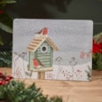 Christmas Robin With Bird House Placemats 4pk