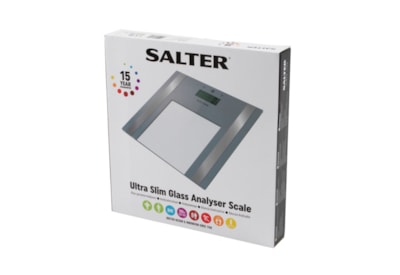 Salter Bathroom Ultraslim Glass Analyser Scale Salter Bathroom Ultraslim Glass Analyser Scale