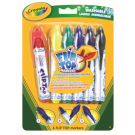 Crayola 6 Flip Top Markers (833200)