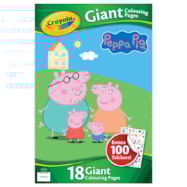Crayola Peppa Pig Giant Colouring Pages With Stickers Crayola Peppa Pig Giant Colouring Pages With Stickers