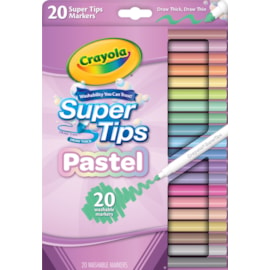 Crayola 20 Pastel Supertips Markers (928296.012)