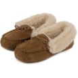 Totes Isotoner Suede Fur Lined Moccasin Tan Size 5 Totes Isotoner Suede Fur Lined Moccasin Tan Size 5