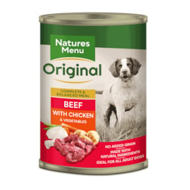 Natures Menu Dog Food Cans Beef & Chicken 400g (965102)