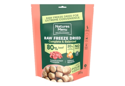 Natures Menu Complete Freeze Dried 80/20 Dog Food Beef 250g Natures Menu Complete Freeze Dried 80/20 Dog Food Beef 250g