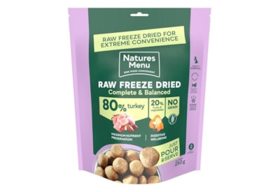 Natures Menu Complete Freeze Dried 80/20 Dog Food Turkey 250g Natures Menu Complete Freeze Dried 80/20 Dog Food Turkey 250g